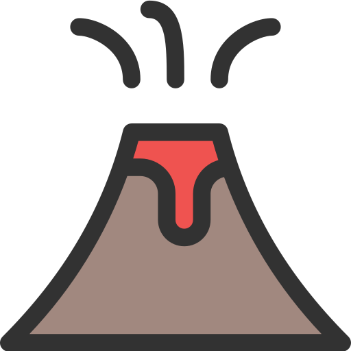 Volcán Deemak Daksina Lineal color icono