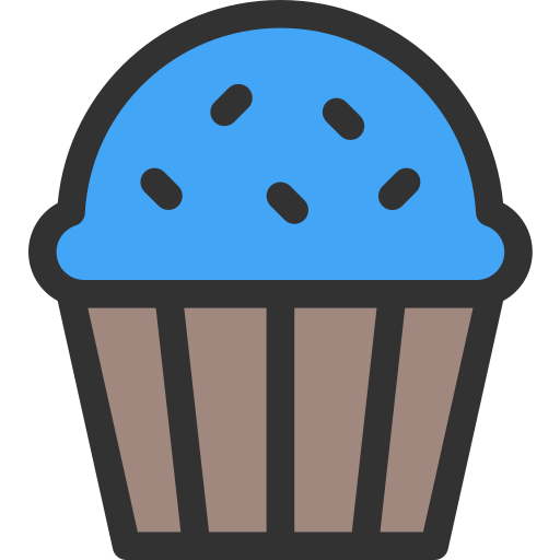 cupcake Deemak Daksina Lineal color icona