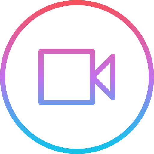 Reproductor de video Iconixar Gradient icono