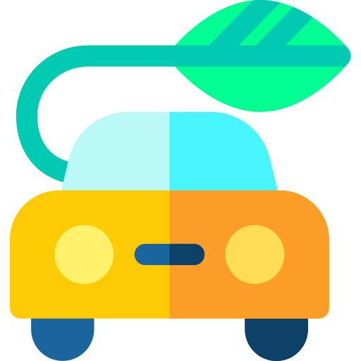 Eco car Basic Rounded Flat icon