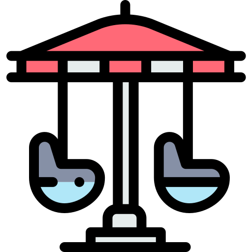 Amusement park Detailed Rounded Lineal color icon