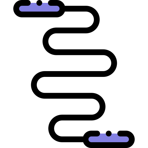 건너 뛰기 Detailed Rounded Lineal color icon