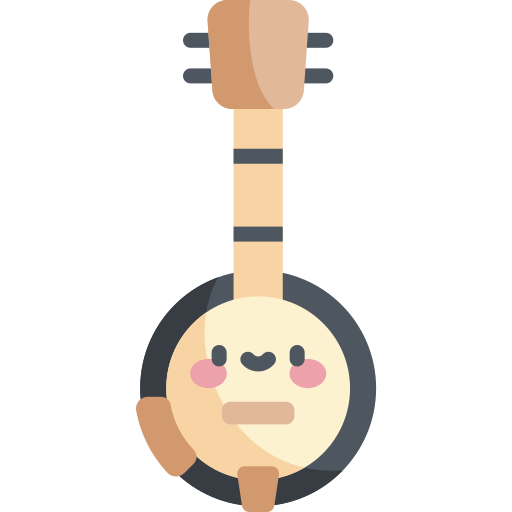 banjo Kawaii Flat ikona