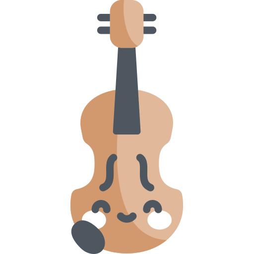 바이올린 Kawaii Flat icon