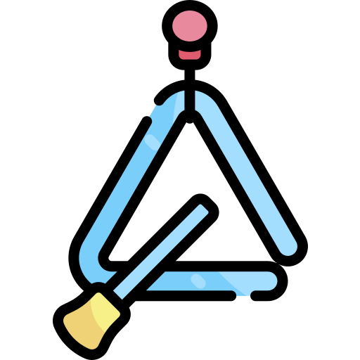 driehoek Kawaii Lineal color icoon