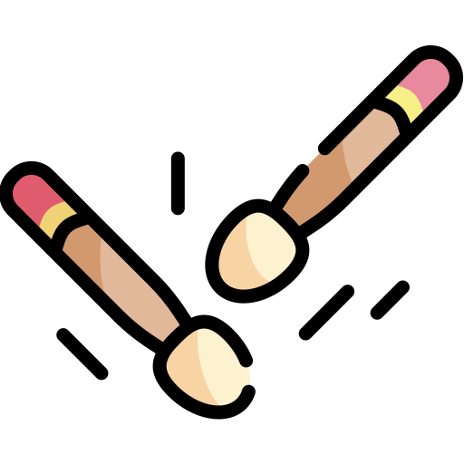 Drumsticks Kawaii Lineal color icon