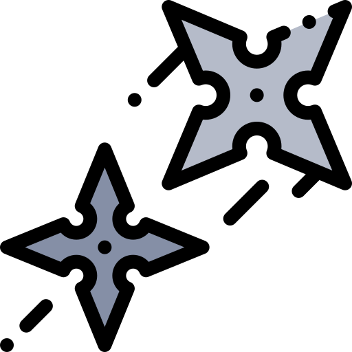 shuriken Detailed Rounded Lineal color Icône