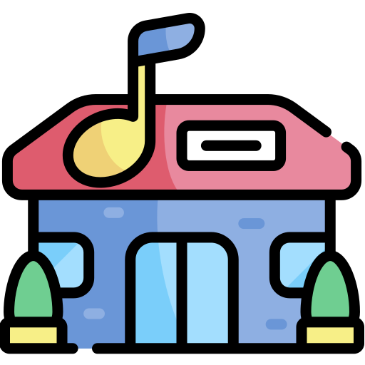 Музыкальный магазин Kawaii Lineal color иконка
