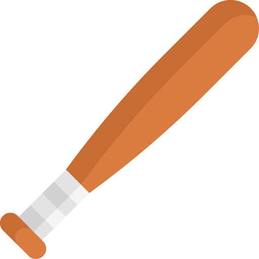 Baseball bat Kawaii Flat icon