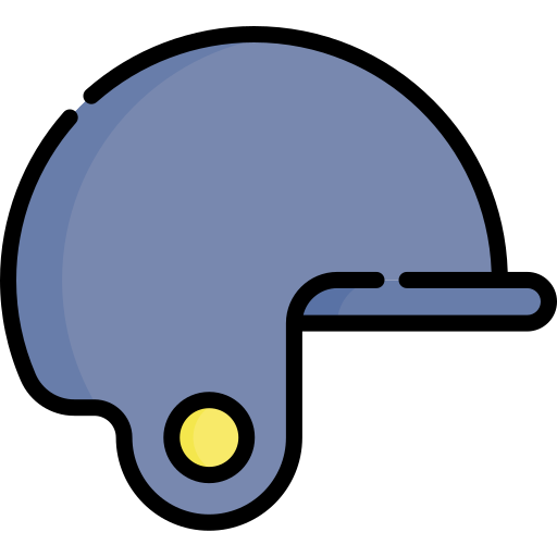 Casco Kawaii Lineal color icono