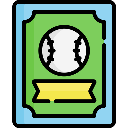 Baseball card Kawaii Lineal color icon