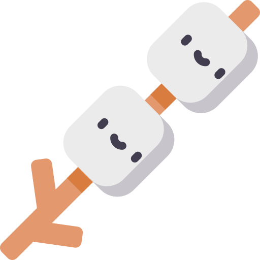 marshmallows Kawaii Flat icona