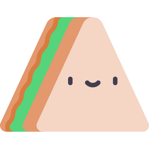 sandwich Kawaii Flat icona
