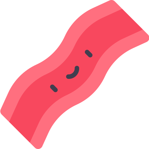Bacon Kawaii Flat icon