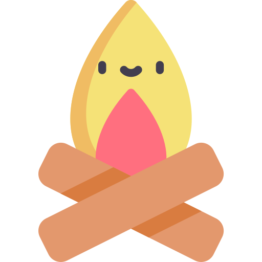 Firewood Kawaii Flat icon