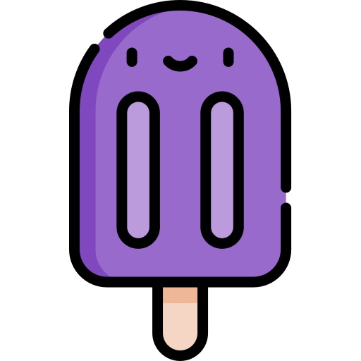 Popsicle Kawaii Lineal color icono