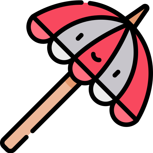 Umbrella Kawaii Lineal color Ícone