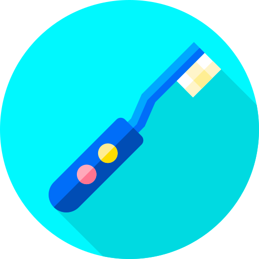 elektrische tandenborstel Flat Circular Flat icoon