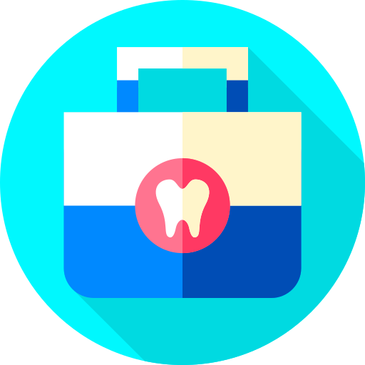 Dentista Flat Circular Flat icono