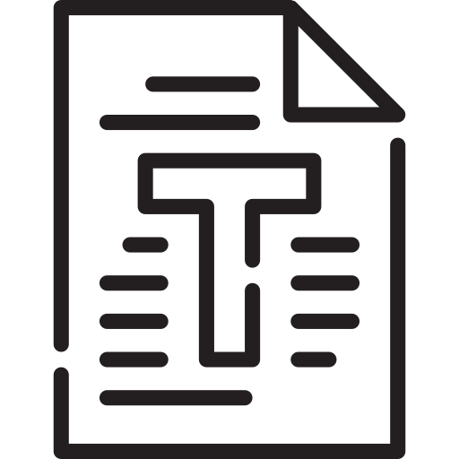Text paper Wanicon Lineal icon
