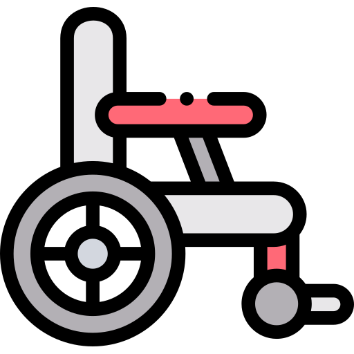 Инвалидное кресло Detailed Rounded Lineal color иконка