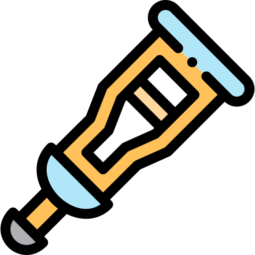 Crutch Detailed Rounded Lineal color icon