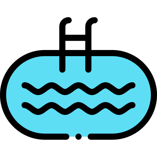 Плавательный бассейн Detailed Rounded Lineal color иконка