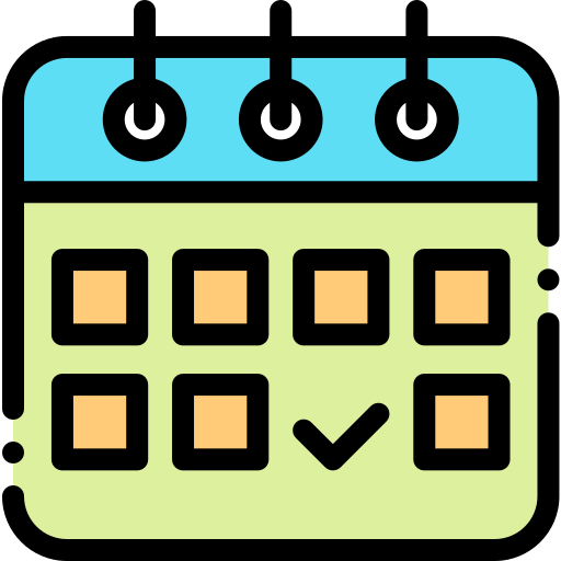 Calendar Detailed Rounded Lineal color icon