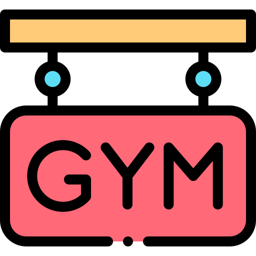 Gym Detailed Rounded Lineal color icon