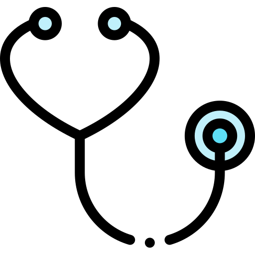 phonendoscoop Detailed Rounded Lineal color icoon