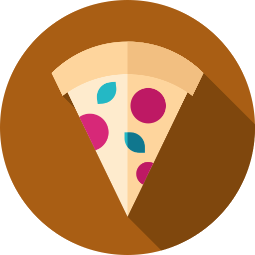 Pizza Flat Circular Flat icono