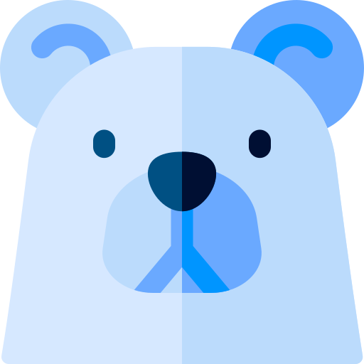 niedźwiedź polarny Basic Rounded Flat ikona