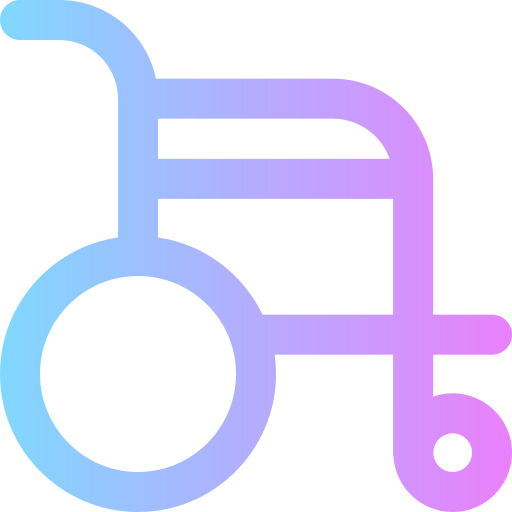 wózek inwalidzki Super Basic Rounded Gradient ikona