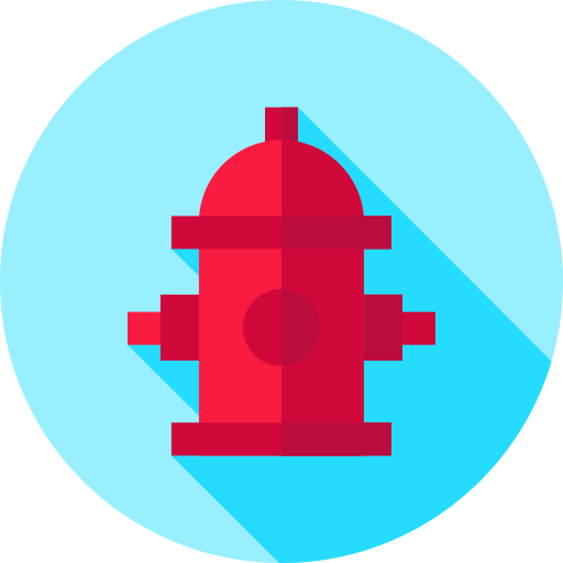 Fire hydrant Flat Circular Flat icon