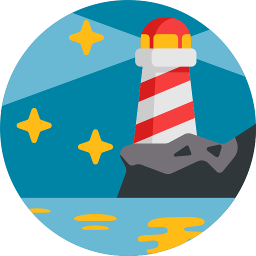 latarnia morska Detailed Flat Circular Flat ikona