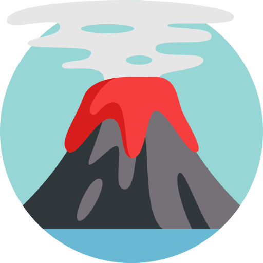 Volcano Detailed Flat Circular Flat icon