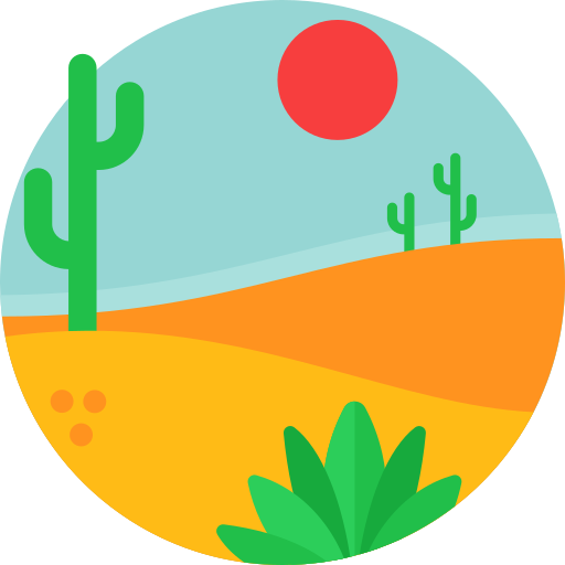 Desierto Detailed Flat Circular Flat icono