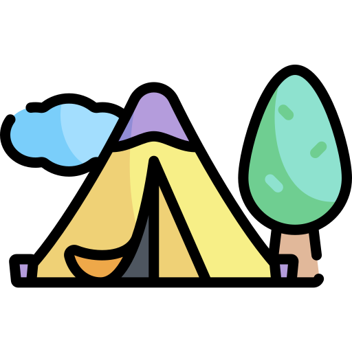 텐트 Kawaii Lineal color icon