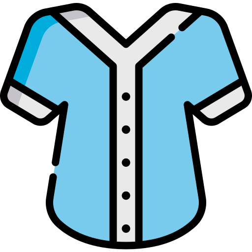 Camisa de beisebol Kawaii Lineal color Ícone
