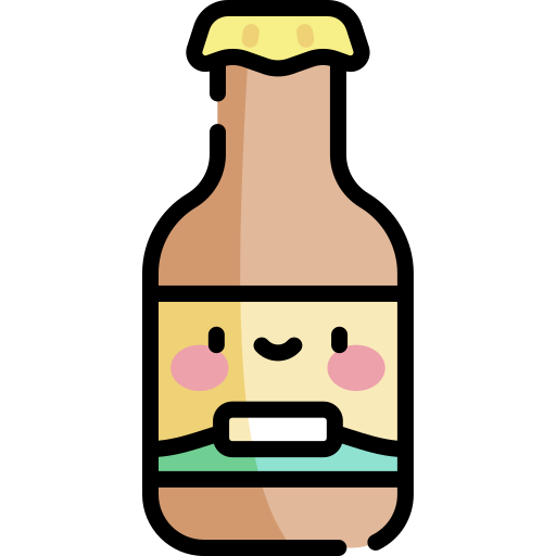 bière Kawaii Lineal color Icône