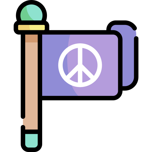 vrede Kawaii Lineal color icoon