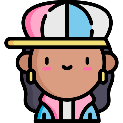 Rapper Kawaii Lineal color icon