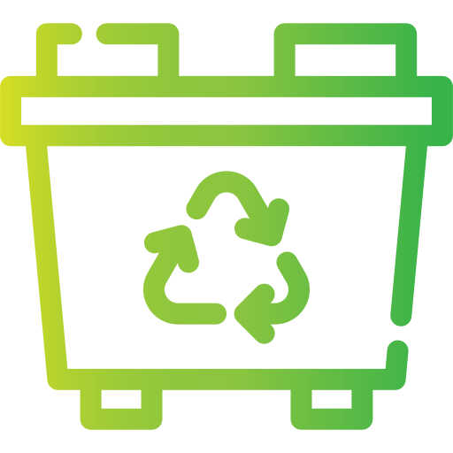 contenedor de reciclaje Generic gradient outline icono