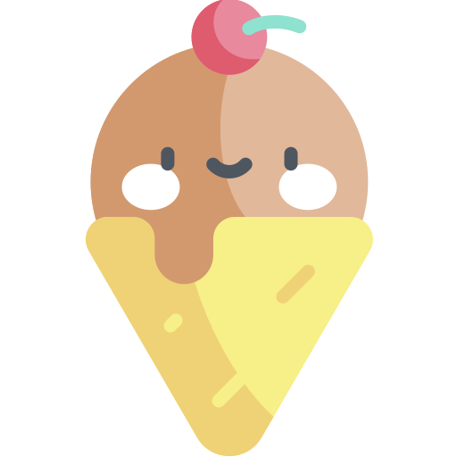 crème glacée Kawaii Flat Icône
