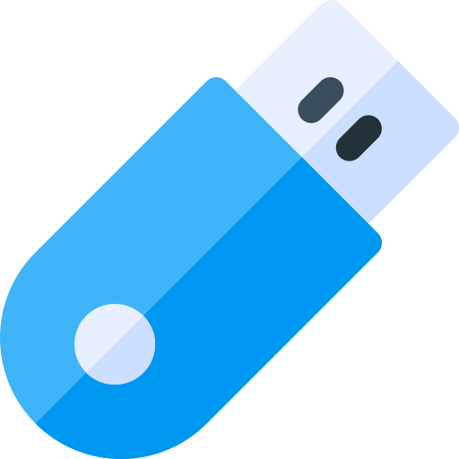 Pen drive Basic Rounded Flat icono