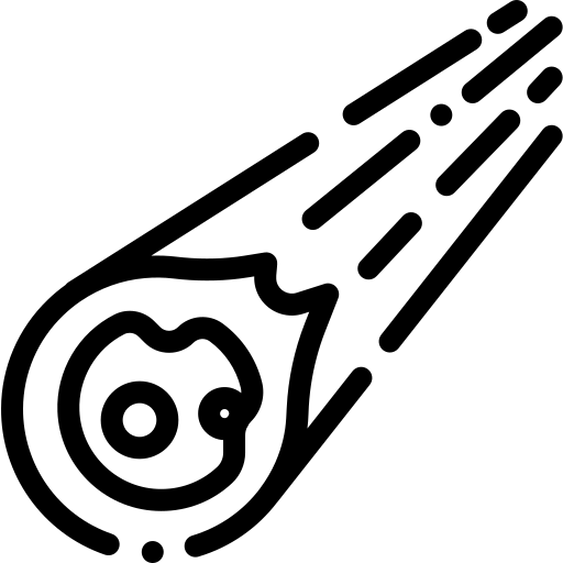 asteroide Detailed Rounded Lineal icona