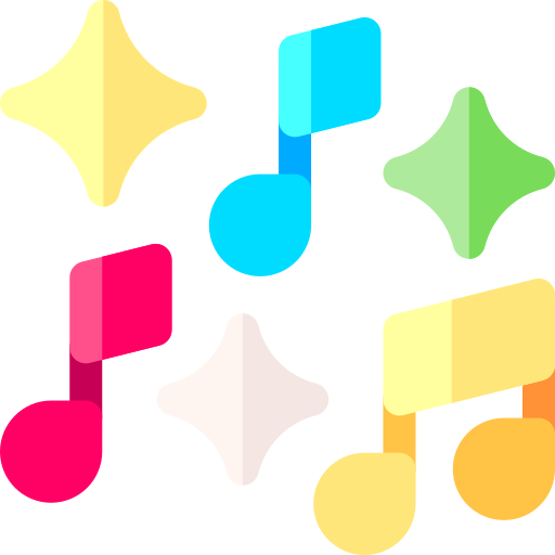 Música Basic Rounded Flat icono