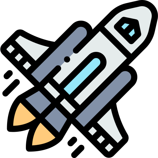 shuttle Detailed Rounded Lineal color icon