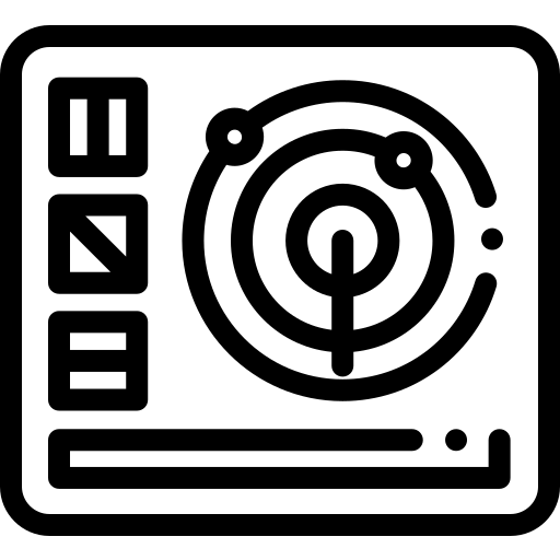 radar Detailed Rounded Lineal icona