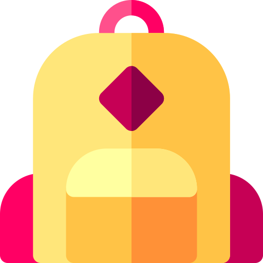 Backpack Basic Rounded Flat Ícone